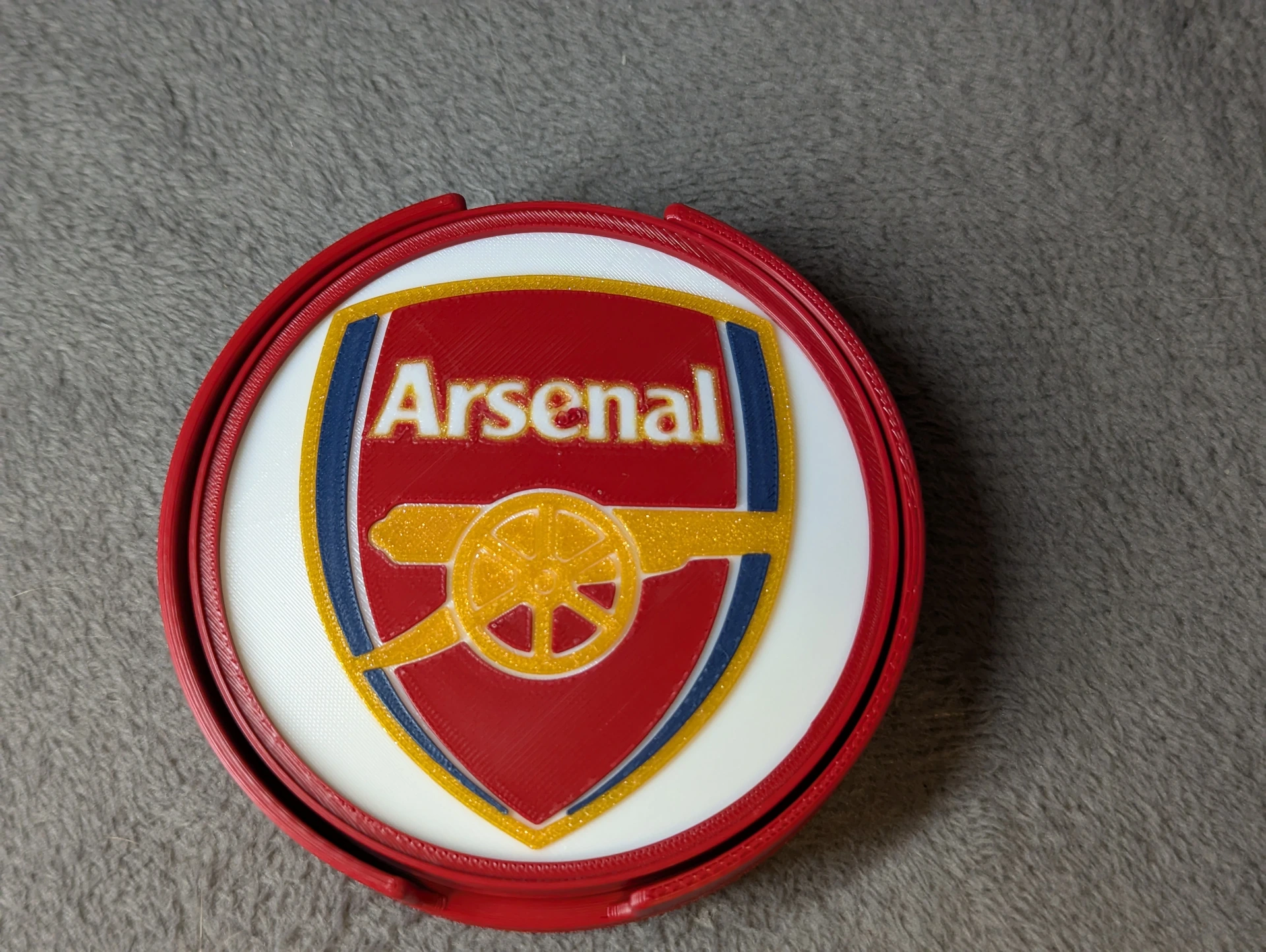 [NML-FANS-FAN-4-002] Arsenal Coaster Set – Fan‑lavede glasbrikker til Gunners‑supportere (4)